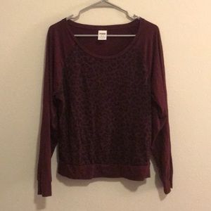 Long sleeve leopard print shirt